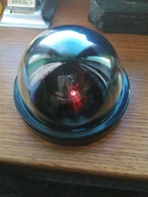 Cámara IP de vigilancia simulada para exteriores, luz intermitente LED, para interior, cúpula de seguridad negra, Monitor de cámara falsa para casa inteligente