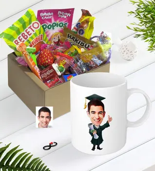 

Personalized Mr Graduated Caricature Of Nostalgic Lezzetler Mug set