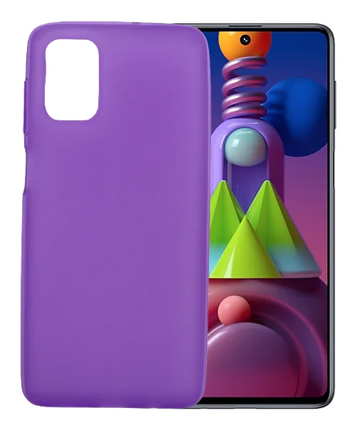 Case Cover Gel TPU Silicone Purple For Samsung Galaxy M51 (4G) 6.67 \