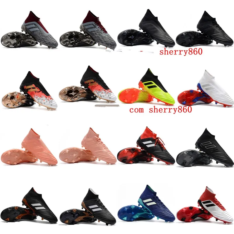 

2019 cheap mens soccer shoes 18.1 FG high ankle soccer cleats 18 accelerator tango football boots new Tacos de futbol