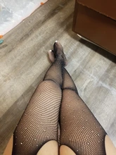 Sexy Leggings Rhinestone Women's Clothing Open-Crotch Party Colorful Hose Hot-Net Perspective