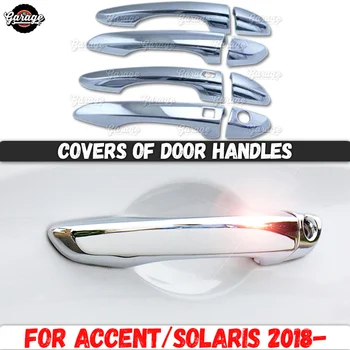 

Covers of door handles case for Hyundai Accent/Solaris 2018-2019 ABS plastic molding 1 set / 8 pcs decoration car styling
