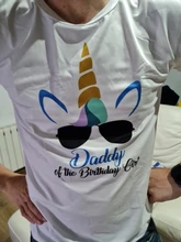 Ropa a juego familiar para padre, madre, hija, hijo y niña, camiseta de unicornio de cumpleaños, camisetas divertidas de fiesta de aspecto familiar de verano, 1 ud.