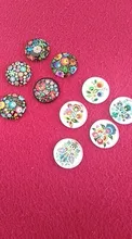 OMGALA-patrones de arte folclórico, estampado de flores clásicas, 12mm/14mm/16mm/18mm/20mm/25mm, cabujones de cristal, fabricación de reverso plano