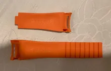 Correa de silicona de extremo curvado para reloj, 20mm, negro, verde, azul y naranja, para correa de papel, RX, Daytona, Submariner, GMT explorer 2, pulsera