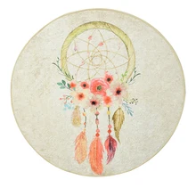 Antdecor круглый коврик для ванной с кремовой тематикой, круглый ковер 4" 100 см