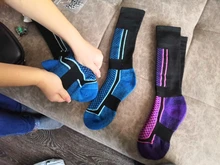 Calcetines gruesos de algodón con absorción de humedad para hombre y mujer, calcetín deportivo para esquí, Snowboard, ciclismo, esquí, Fútbol