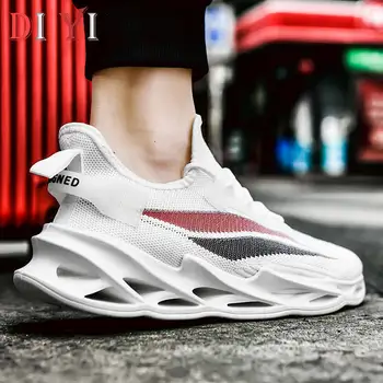 

Sock Sport Shoes Men Slip-on Chunky Sneakers Air Mesh Men's Running Shoes Man Damping White Sports Shoe Blade Sole Sneaker A21