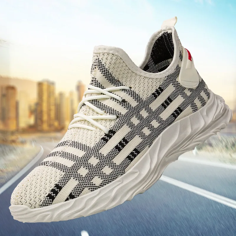 

New Running Shoes Men Jogging Sneakers Women Air Cushion Breathable Mesh Lace-up Outdoor Walking Training Fitness Sport Shoes