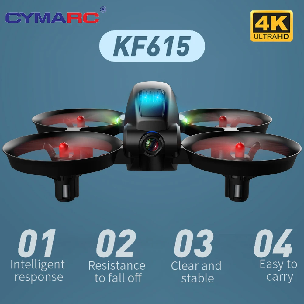 KF615 мини Дрон 4K с HD двойной камерой Квадрокоптер 2 4G Wifi FPV оптическое
