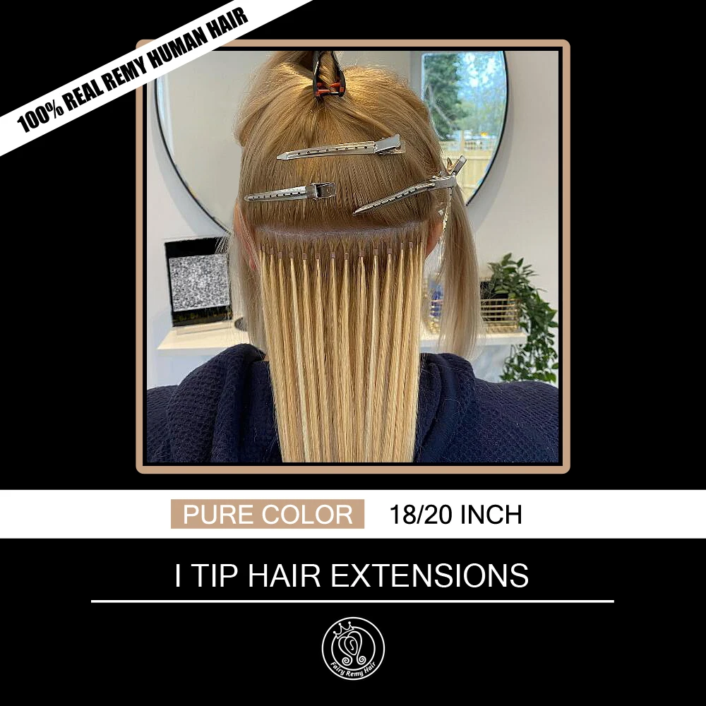 Keratin Capsules I Tip Remy Human Natural Hair Micro Link Extensions Pure Color 18-20 Inch 0.8g 1g Per Strand Fairy Remy Hair