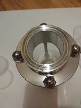 304-Stainless-Steel Fitting Tri-Clamp Sight Glass Homebrew Diopter Clover OD 38mm-Pipe