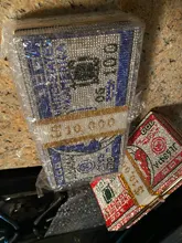 Cartera con pedrería y bolso de mano para dinero, cartera con pedrería de 10000 dólares, bolso de noche, bolso de hombro PARA CENA DE BODA