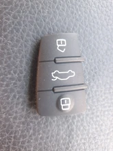 Funda de goma para mando a distancia de coche Audi, repuesto de 3 botones para A1 S1 A3 A4 A5 A6 A8 Q5 Q7 TT RS