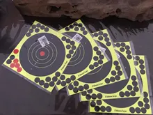 10 Uds. Splatter Flower objetivo colorido 8 pulgadas objetivos pegatinas metas para 2020 gran oferta Shoot Target adhesivo reactividad objetivo Shoot Target dianas para tiro al blanco