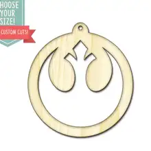 Rebel орнамент из дерева, вырезанный под заказ размер-лазерная резка, Деревянные Художественные принадлежности, Настенный декор, дерево, праздничный подарок DCS0353