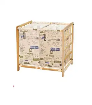 

Wood double basket for washing machine.