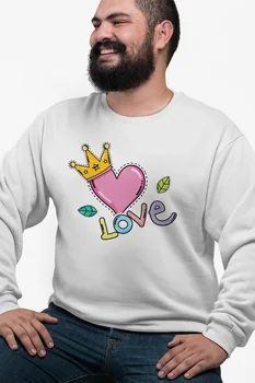 

Angemiel Wear Love Balonlarıyla Flying In Love White Men 'S Sweatshirt