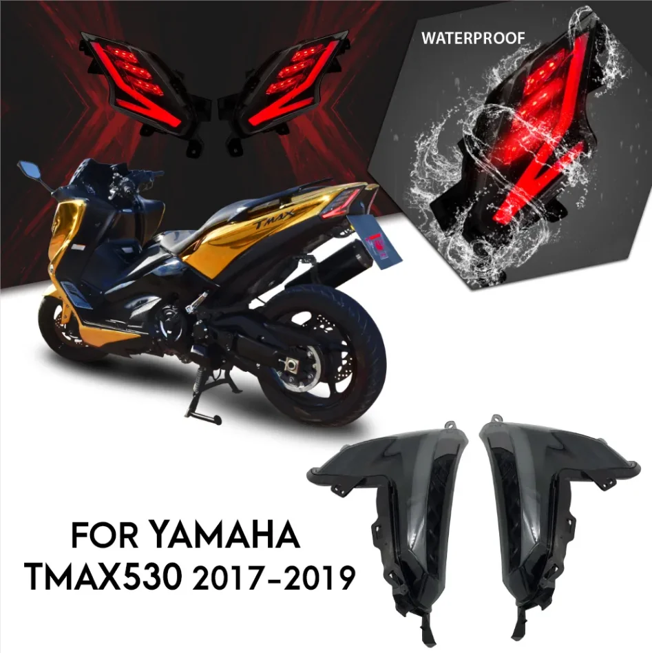 TMAX 530 светодиодный световые указатели поворота Задний задний тормозной светильник для Yamaha TMAX530- модели популярный стиль