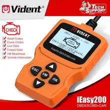 Vident ieasy200 obdii/eobd leitor de código obdii motor scanner multilingue atualização gratuita ferramenta obd2 scanner pk elm327