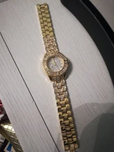 Reloj de moda con diamantes de oro para mujer, pulsera informal de marca de lujo, relojes femeninos