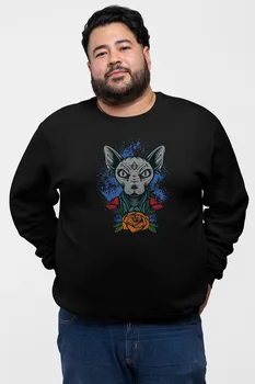 

Angemiel Wear Sphynx cat Black Men 'S Sweatshirt