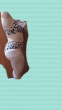 Conjunto de Bikini con estampado de leopardo para mujer, bañador Sexy de cintura alta con estampado de serpiente, traje de baño dividido con Tanga de banda de realce, ropa de baño brasileña 2021