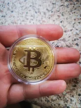 Colección artística de bitcoines, Bitcoins físicos chapados en oro, BTC, con funda de regalo, Metal físico monedas de plata de imitación antigua