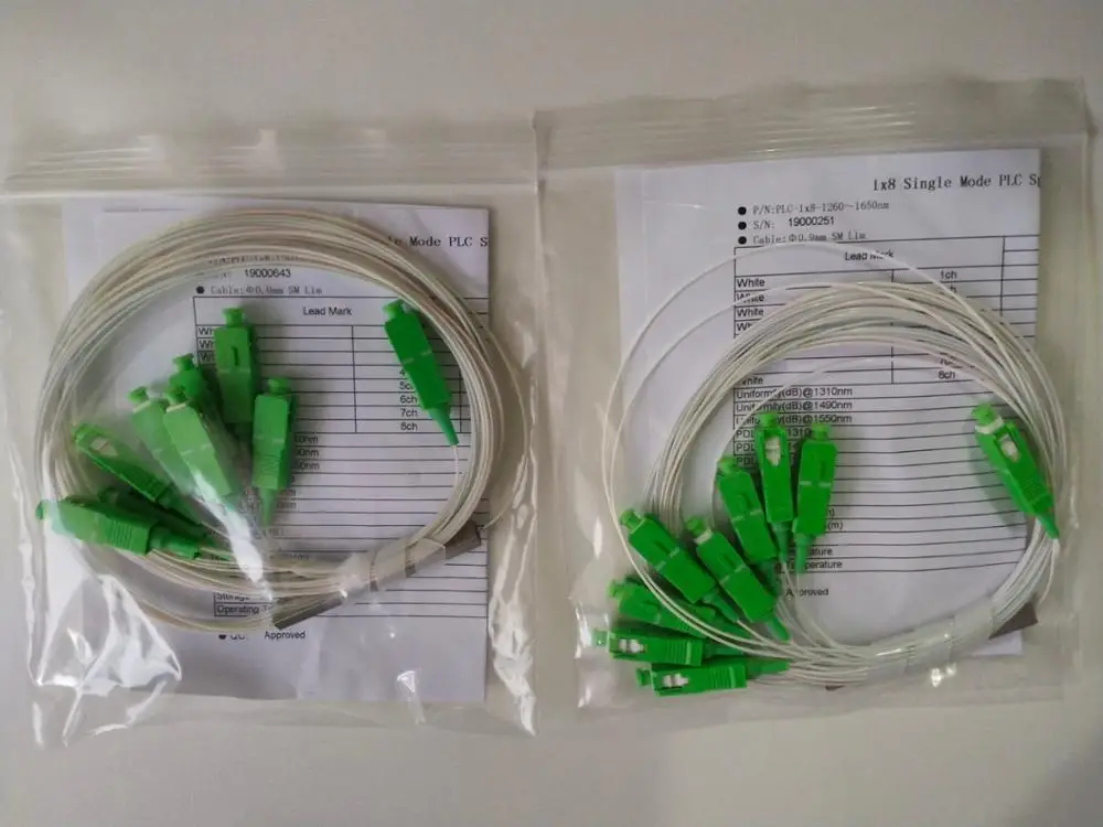 

Бесплатная доставка 30 шт. FTTH ПАССИВНЫЙ волоконно-оптический сплиттер 1/8 Spliter PLC 1x8 PLC сплиттер SC/APC SC/UPC