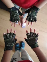 Guantes deportivos con soporte de muñeca para niños, para entrenamiento, bicicleta, medio dedo