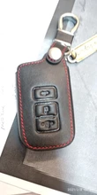 Funda de cuero para llave de coche, cubierta para Toyota Camry Corolla Crown RAV4 Highlander CHR C-HR Prius Prado, Fortuner Land Cruiser 200 LC200