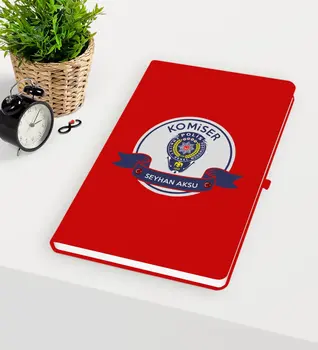 

Personalized Commissioner Themed Red Notebook-1
