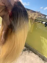 Peluca de cabello humano Rubio degradado Bob para mujeres negras, cabello liso brasileño Bob corto Natural, 100%, 613