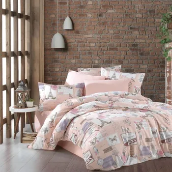 

Cotton Touch Ranforce Paris Powder Double Personality Duvet cover set