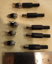 Fuente de alimentación de 5,5mm x 2,1mm, 5,5x2,1 CC, Conector de clavija + adaptador de Terminal de montaje de Panel de Metal hembra, enchufe, conectores DC