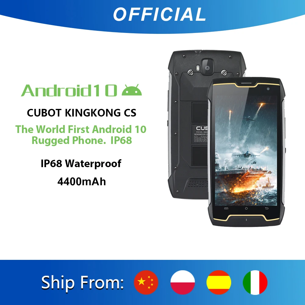 Cubot KingKong CS Google Android 10 система IP68 Водонепроницаемый телефон Смартфон 5 дюймов 4400мАч