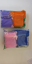 Paquete de joyería Organza, bolsa de regalo de fiesta, boda, cumpleaños y Navidad, 5x7, 7x9, 9x12, 10x15 cm, 100 uds.