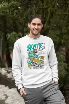 

Angemiel Wear Fun Skateboarder Dinosaur Boys Sweatshirts
