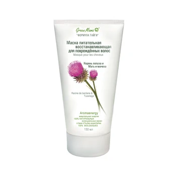 

Маска питательная восстанавливающая для поврежденных волос "Корень лопуха и мать-и-мачеха" 150 мл