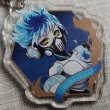 Llaveros de acrílico de doble cara, accesorios de Cosplay de Anime, el país de las Maravillas retorcido, joyería de corazones de rosa