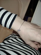 Pulsera de perlas de imitación de estrella de luna de ANENJERY pulsera de plata de ley 925 con gradiente de zirconia de piedra lunar para mujer S-B304