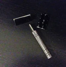 Maquinilla de afeitar de doble filo, maquinilla de afeitar de doble filo con 10 cuchillas de afeitar, Premium Wet, clásica, de Metal, se adapta a todas las cuchillas de afeitar estándar