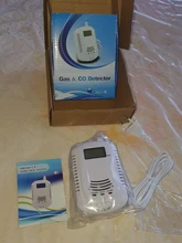 Detector de Gas 2 en 1, alarma de Gas Natural, propano, CO, con Sensor de fugas, con promoción de voz y pantalla LED