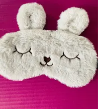 Máscara de ojo de Animal de peluche para dormir, parche para los ojos, venda para los ojos, conejo, viaje, dibujos animados, Ojo de siesta, sombra, herramientas para el cuidado de los ojos, 1 unidad