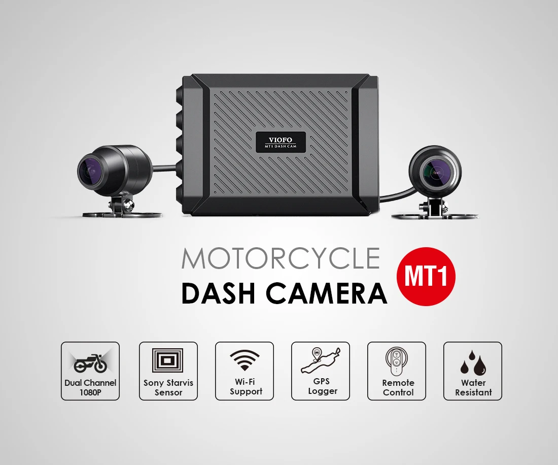 VIOFO MT1 двухканальный 1080P мотоцикл Wi-Fi gps DASHCAM