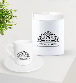 

Personalized Is Turkish coffee Cup and Ceramic Ashtray Seti-12