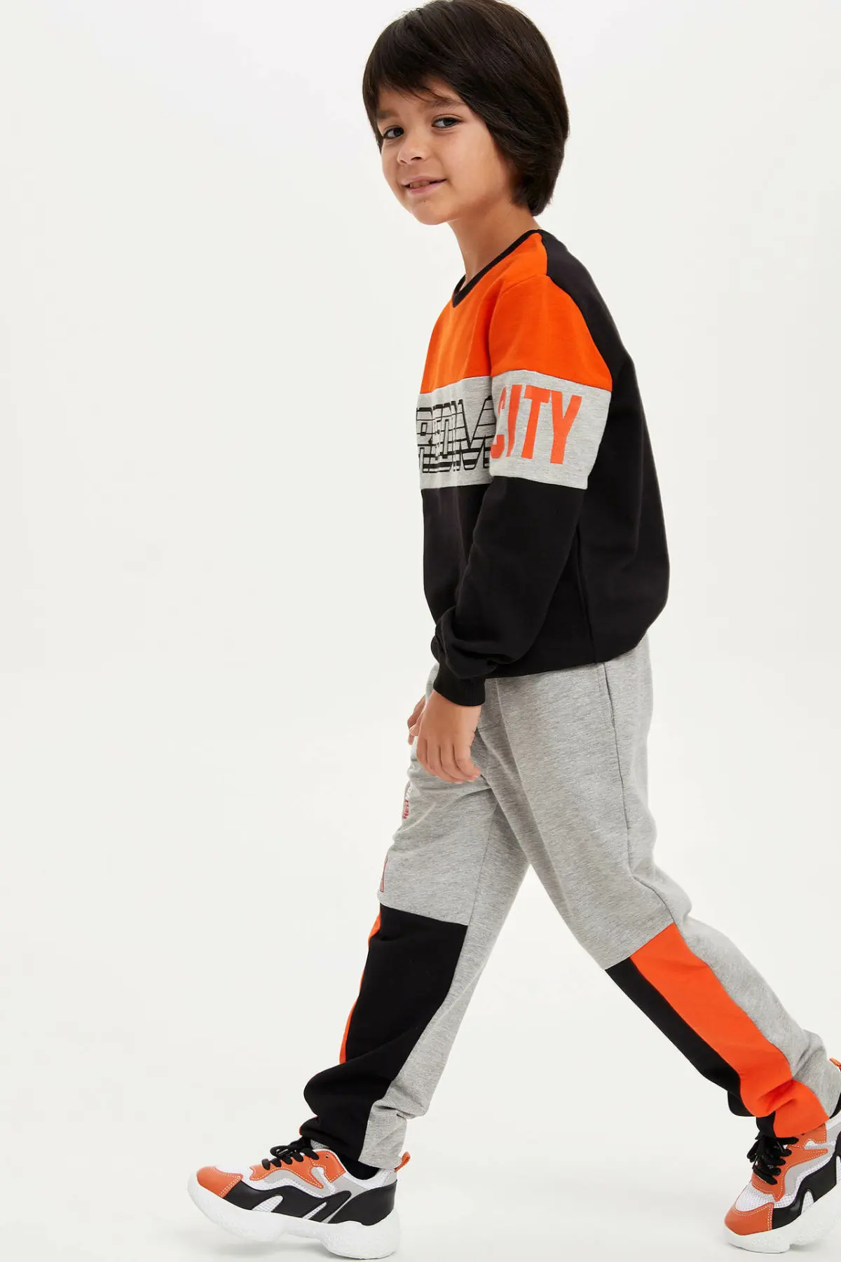 

DeFacto Boy Autumn Elastic Long Pants Kids Casual Light Grey Bottoms Kids Sports Mixed Color Trousers-L2519A619AU