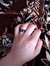 Anillo de acero inoxidable con diseño de alas de la libertad para hombre y mujer, sortija de 8mm, color negro, plateado, para Fans de Anime