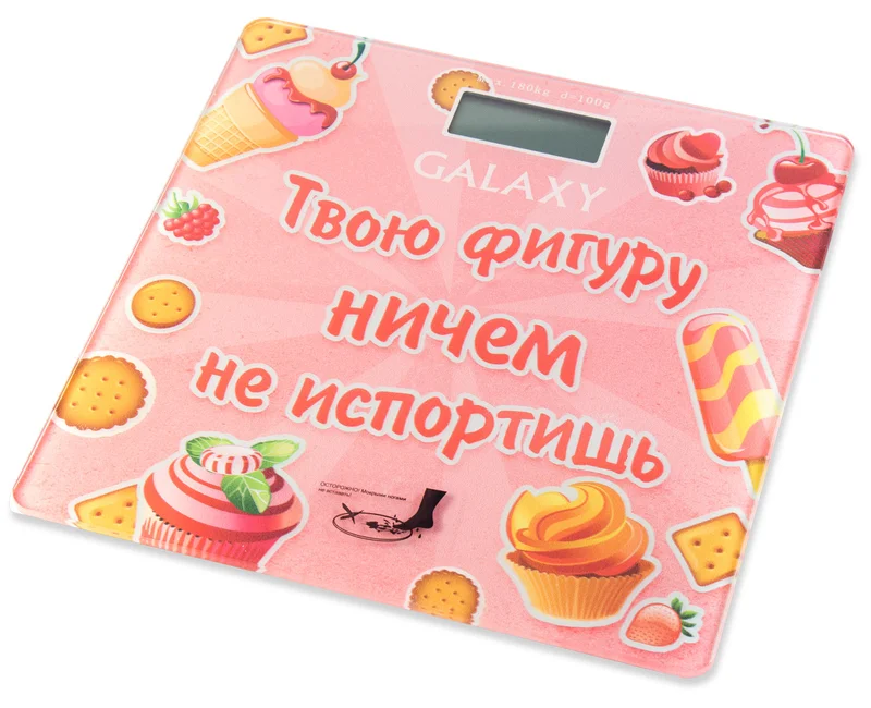 Электронные напольные весы Galaxy GL 4831, максимально допустимый вес 180 кг, силовой элемент "CR2032" в комплекте