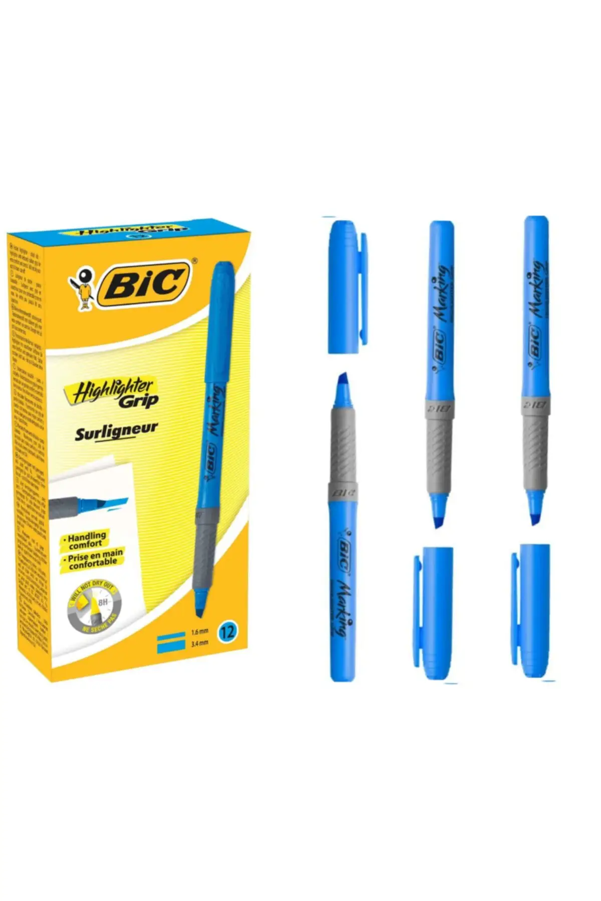 

Bic Highlighter Grip Surligneur 12 PCS
